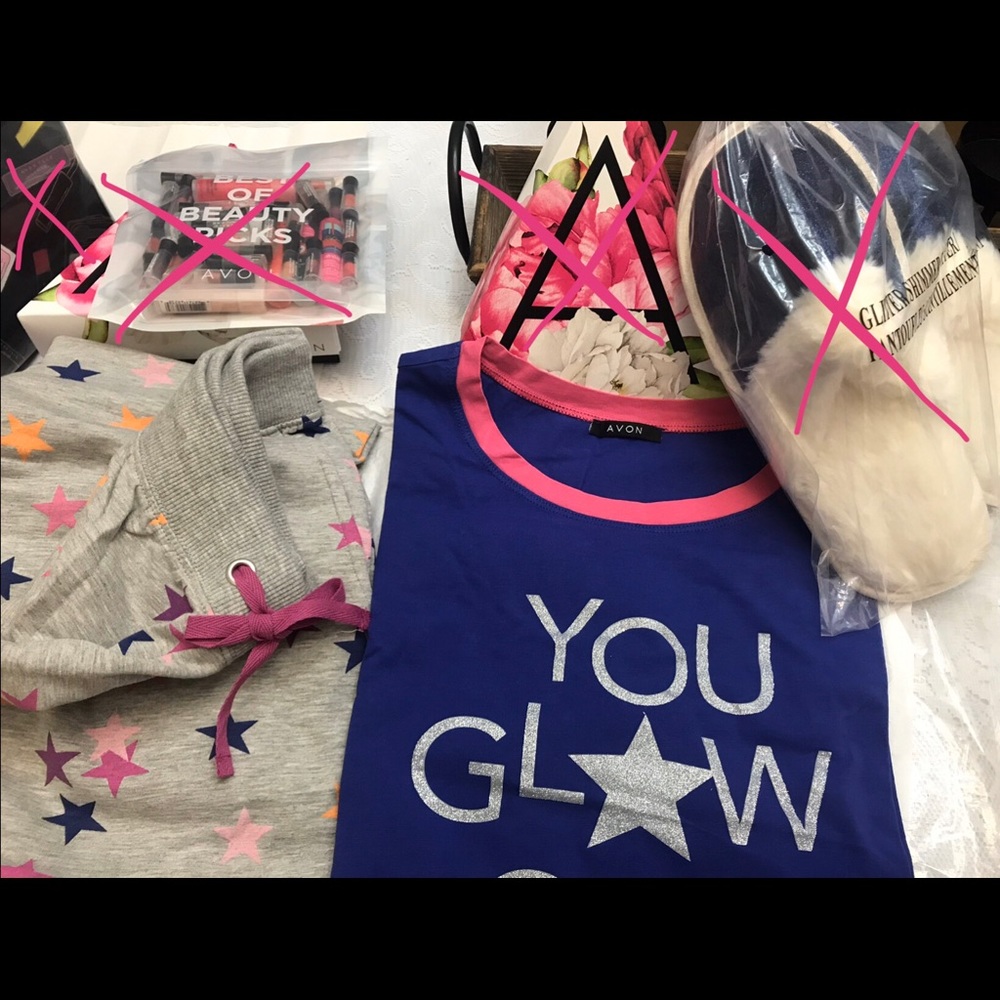 Avon Women’s Blue You Glow Girl pajama set XL